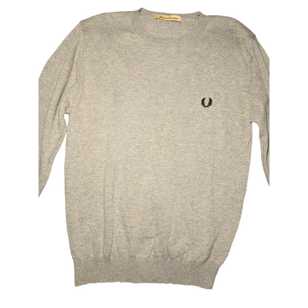 Fred Perry x Journal Standard Crewneck Knit Sweater Gray Men’s Size Medium - Picture 4 of 13